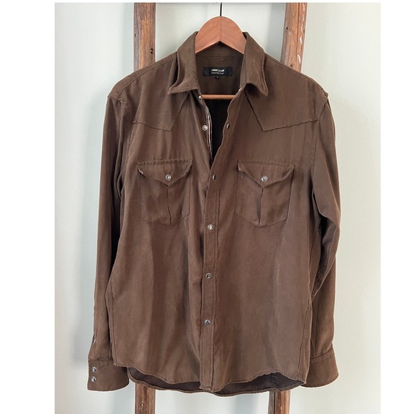 Comme  ça ism by Five Foxes  Co Ltd Snap Button Front Brown SIze L - Picture 1 of 7